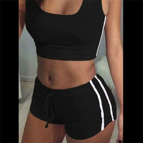 Womens Swimsuit 2Pcs Sports Suit Sport Crop Top Vest Bra Yoga Running Fitness Gym Pants Lady Sexy New Hot biquinis feminino 2019