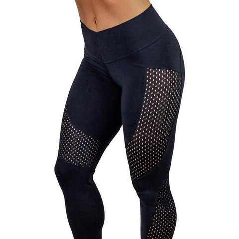 INITIALDREAM Women Leggings Yuga Pants Fitness Sporting High Waist Sexy Patchwork  Pants Breathable FitnessTrousers Push Hips