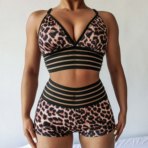 Swimwear Women 2019 Women Sports YOGA Workout Gym Fitness Bra Tops+Casual Hot Pants Athletic Clothes Swimming Suit For Women