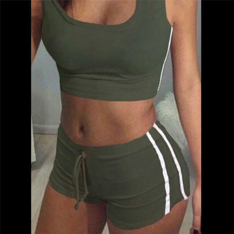 Womens Swimsuit 2Pcs Sports Suit Sport Crop Top Vest Bra Yoga Running Fitness Gym Pants Lady Sexy New Hot biquinis feminino 2019