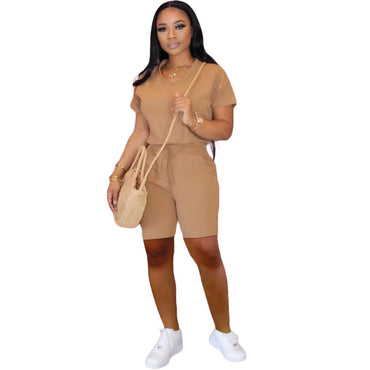 2020 2 pieces set women sport suit top short pants outfit soft cotton material Yoga sport set workout clothing tracksuit