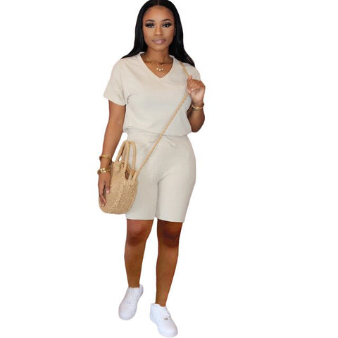 2020 2 pieces set women sport suit top short pants outfit soft cotton material Yoga sport set workout clothing tracksuit
