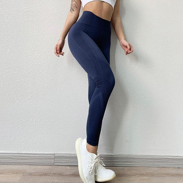 SVOKOR Fitness Leggings Solid High Waist Slim Women Leggings High Elastic Quick-drying Breathable Pants Women