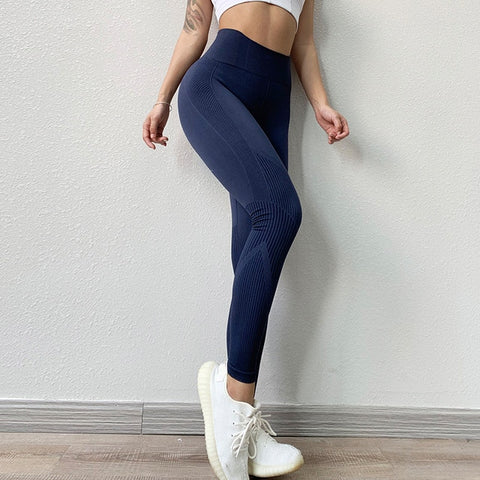 SVOKOR Fitness Leggings Solid High Waist Slim Women Leggings High Elastic Quick-drying Breathable Pants Women