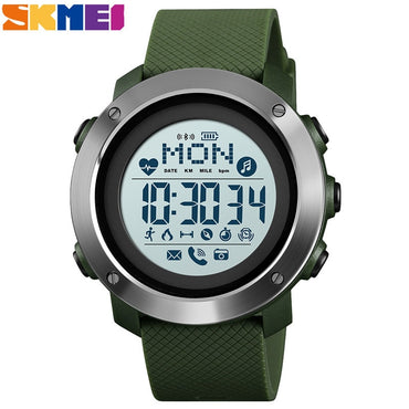 SKMEI Smart Digital Men Watches Compass Heart Rate Fitness Bluetooth Sport Men Watch Waterproof Wriswatch reloj hombre 1511 1512