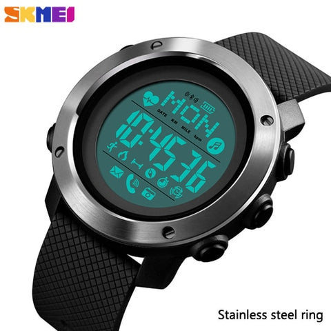 SKMEI Smart Digital Men Watches Compass Heart Rate Fitness Bluetooth Sport Men Watch Waterproof Wriswatch reloj hombre 1511 1512
