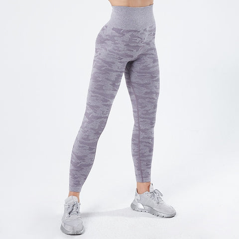 Seamless Leggings Sport Women Fitness Push Up Camouflage Knitted Leggins Womens High Waist Legging Workout Ladies Running Sports
