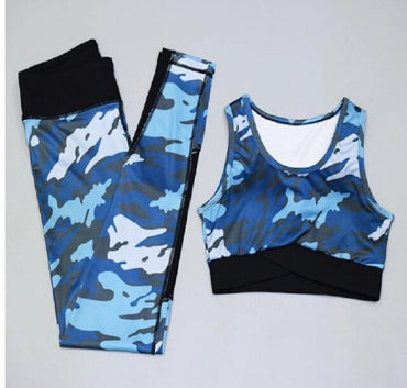 CAIDA 2 Piece Women Yoga Suit Femme Workout Sports Bra And Leggings Set Sports Wear For Gym Clothing Athletic Fitness Tracksuit
