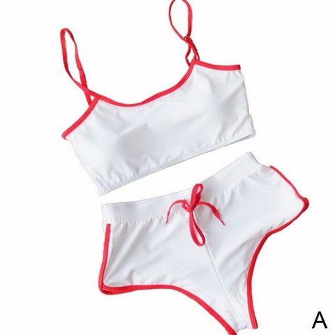 Women Sexy Patchwork Yoga Suit Workout Sports Yoga Shorts Tops Pants Crop Athletic Short Hot Set Ladies Swimwear String + V J7I2