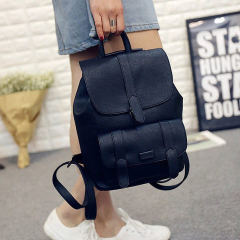 Solid Vintage Girls School Bags