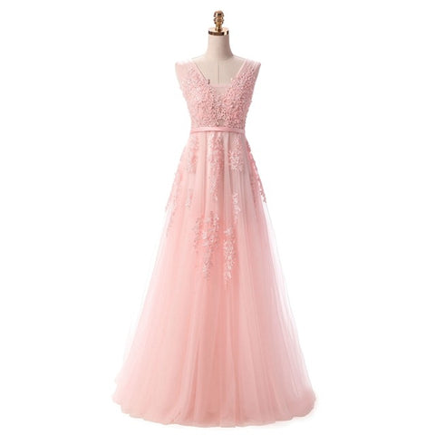 Sexy Backless Long  Floor-length Evening Dress