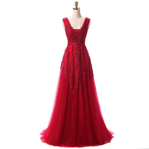 Sexy Backless Long  Floor-length Evening Dress