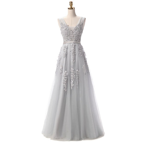 Sexy Backless Long  Floor-length Evening Dress