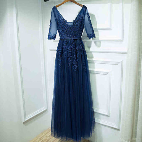 The Bride Banquet Sexy V-neck Half Sleeves Party Dress