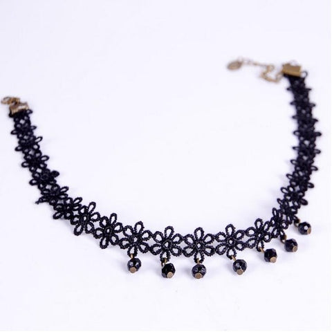 sexy hollow flower chokers necklace