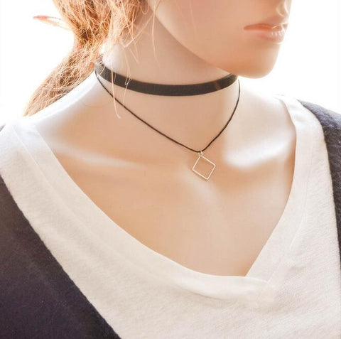 sexy hollow flower chokers necklace