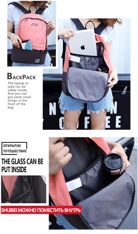 Fashion Backpack Women Children Schoolbag Back Pack Leisure Korean Ladies Knapsack Laptop Travel Bags for School Teenage Girls