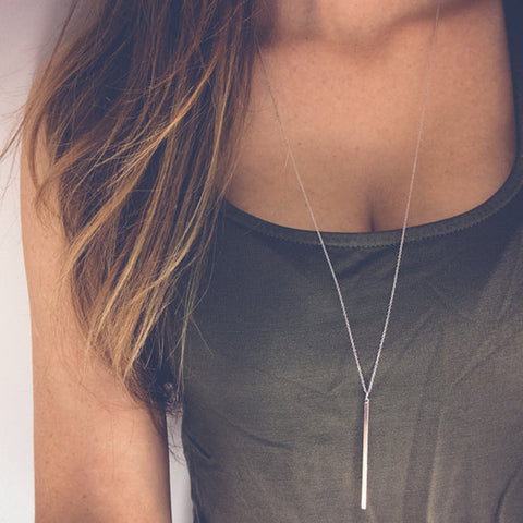 Classic Stick Pendant Necklace