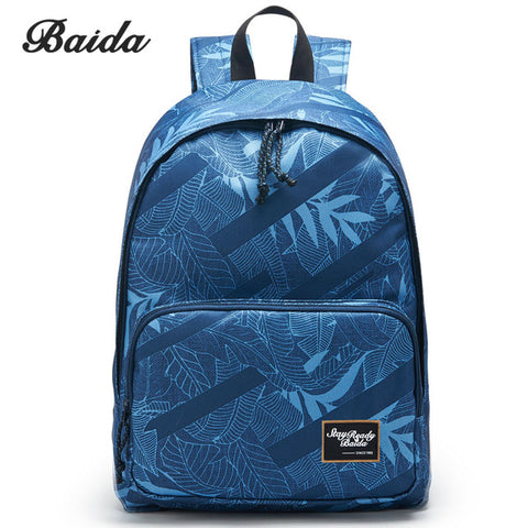 BAIDA High Quality Canvas Backpack Men Notebook Laptop Printing Bags Youth School Student Cool Rucksack For Teenagers Boys Bolsa