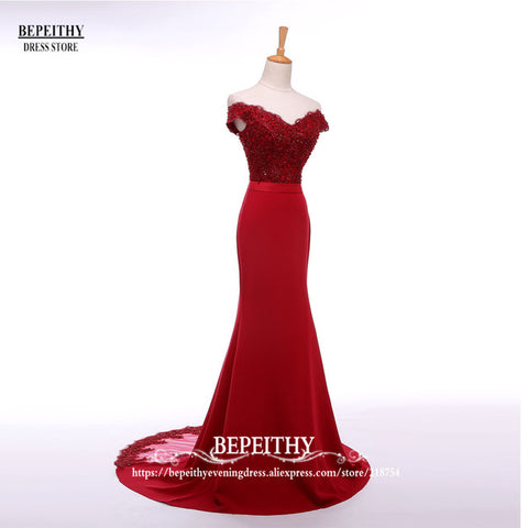 Sexy Off The Shoulder Long Evening Dress