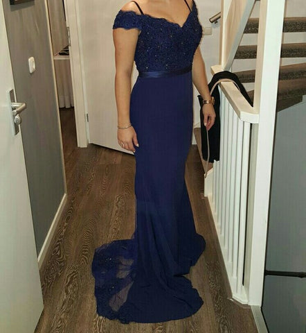 Sexy Off The Shoulder Long Evening Dress