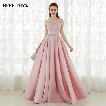 A-line Long Evening Dress Vintage Off The Shoulder Prom