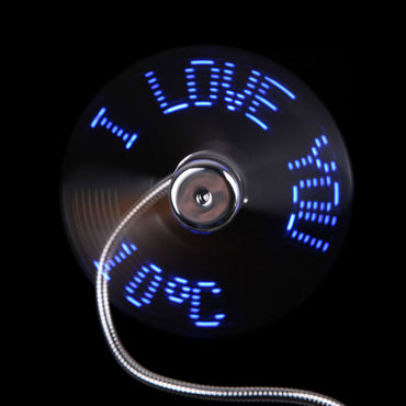 LED Flash Fan with Real time Temperature Display