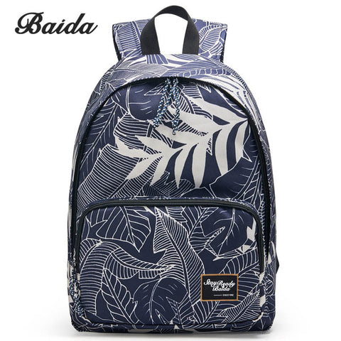 BAIDA High Quality Canvas Backpack Men Notebook Laptop Printing Bags Youth School Student Cool Rucksack For Teenagers Boys Bolsa