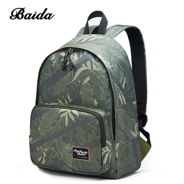 BAIDA High Quality Canvas Backpack Men Notebook Laptop Printing Bags Youth School Student Cool Rucksack For Teenagers Boys Bolsa