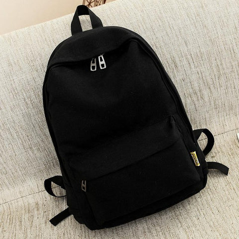 Lemon Kitten Simple Canvas Backpack
