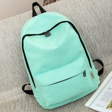 Lemon Kitten Simple Canvas Backpack