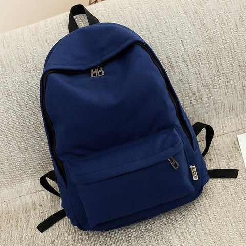 Lemon Kitten Simple Canvas Backpack