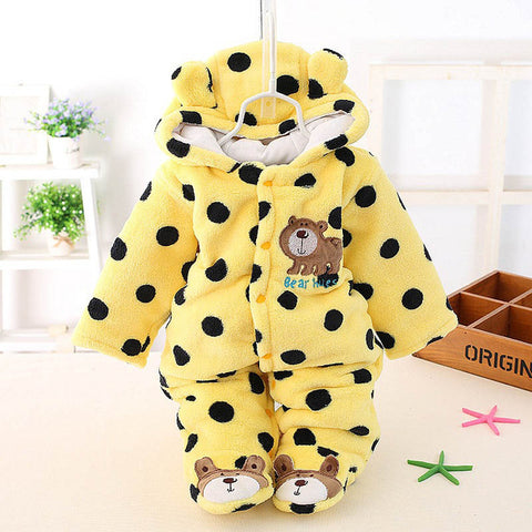 Thick Newborn Baby Girl Warm Jumpsuit