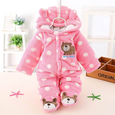 Thick Newborn Baby Girl Warm Jumpsuit