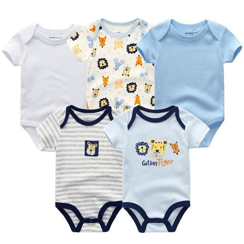 Short Sleeve Cotton O-Neck 0-12M Boys&Girls Rompers