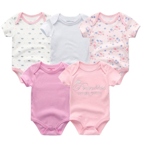 Short Sleeve Cotton O-Neck 0-12M Boys&Girls Rompers