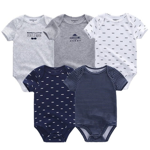 Short Sleeve Cotton O-Neck 0-12M Boys&Girls Rompers