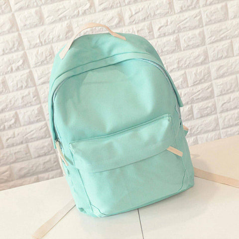 Lemon Kitten Japanese Canvas Solid Backpack