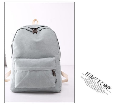 Lemon Kitten Japanese Canvas Solid Backpack