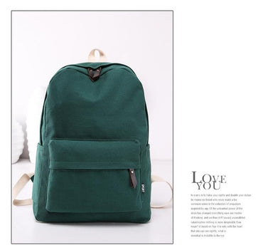 Lemon Kitten Japanese Canvas Solid Backpack