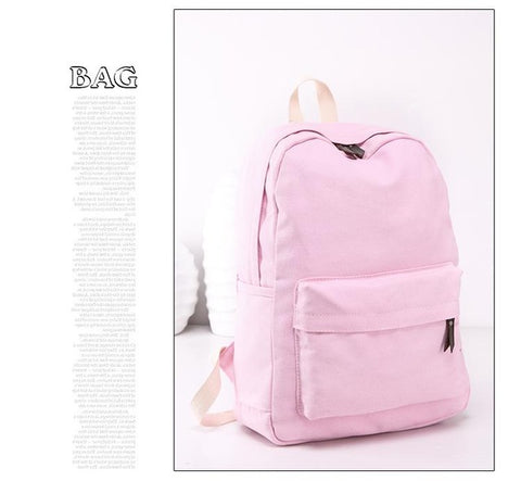 Lemon Kitten Japanese Canvas Solid Backpack