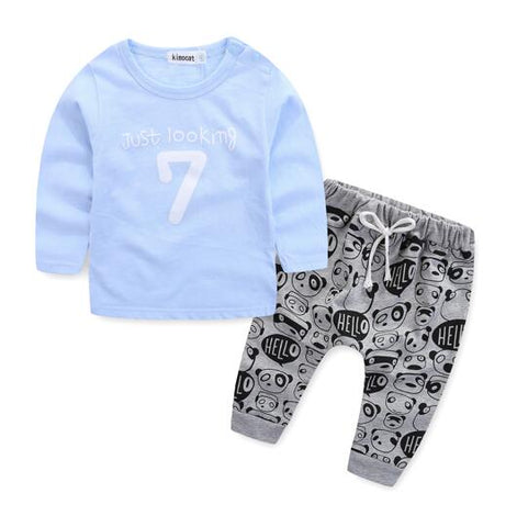 Style letter printed baby boy clothes