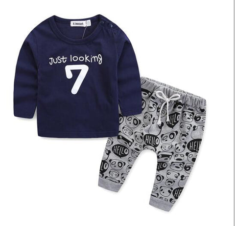 Style letter printed baby boy clothes