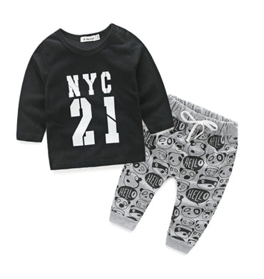 Style letter printed baby boy clothes