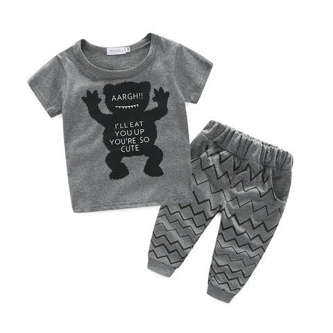 Style letter printed baby boy clothes