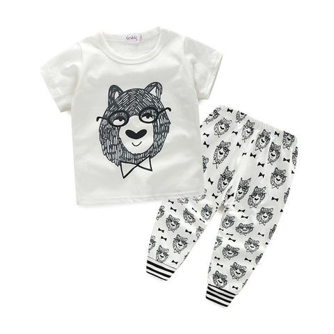 Style letter printed baby boy clothes