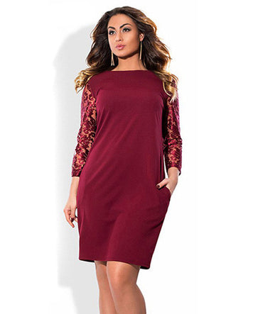 Sexy Party Dress Long Sleeve Sheath patchwork