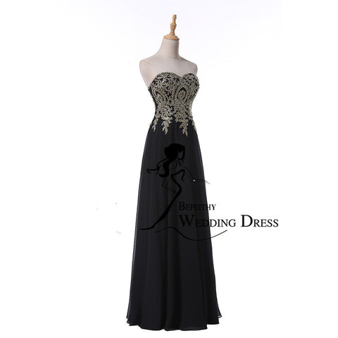 Sweetheart Long Chiffon Evening Dress