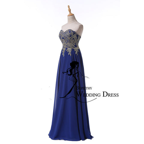 Sweetheart Long Chiffon Evening Dress