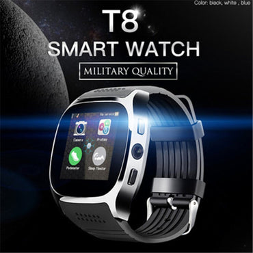 New Design T8 Bluetooth Smart Watch With Camera Music Player Facebook Whatsapp Sync SMS Smartwatch For Women Men